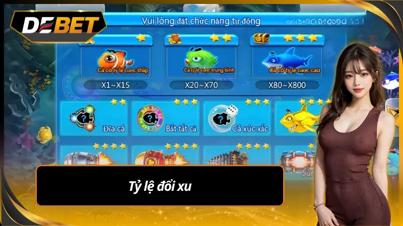 Tìm hiểu về tỷ lệ đổi xu sang tiền trong bắn cá long vương debet