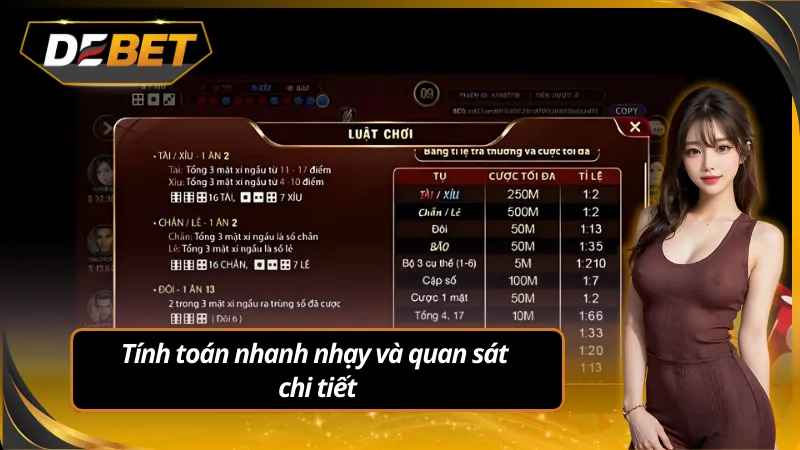 Chiến thuật chơi sicbo nhạy bén